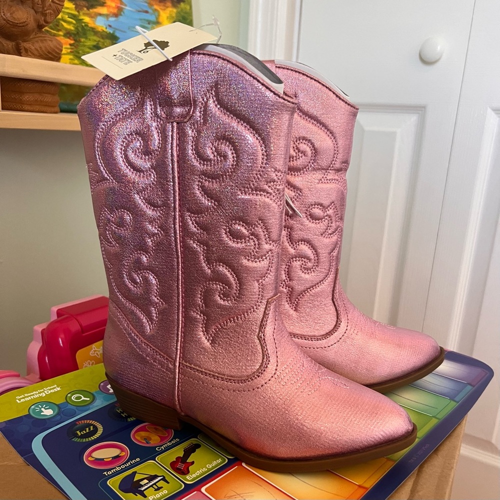 Tucker + Tate Sparkling Pink Kids Cowboy Boots